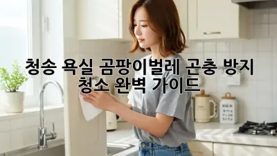 청송 욕실 곰팡이&벌레? 곤충 방지 청소 완벽 가이드!